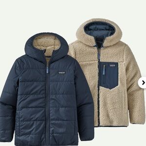 Patagonia Kids Ready Freddy Reversible Jacket Navy size Small 7/8